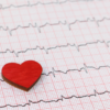 Heart on medical heart reading image